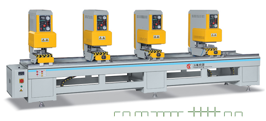 高檔彩塑門窗雙面無(wú)縫四位焊接機(jī)